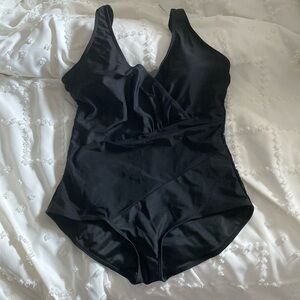 Black One Piece bathing suit *NEVER WORN*
